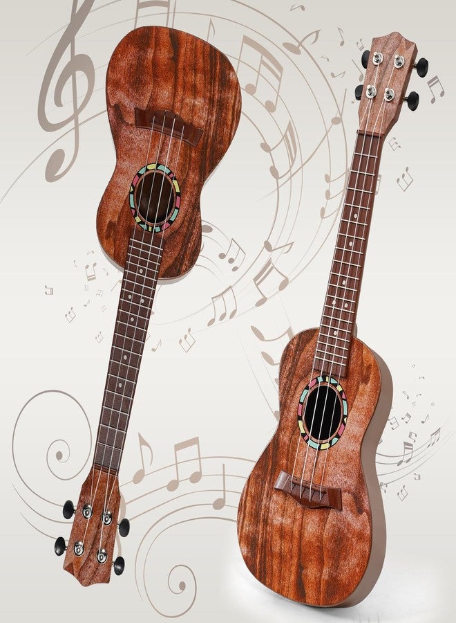 Raimy Kids Guitar Ukulele - 21in Ukulele Guitar Toys for Kids Ages 3 4 5 6 7+ Year Old Boys Girls Simulated Sound Quality Music Instruments Learning Education (Mahogany) - Image 2